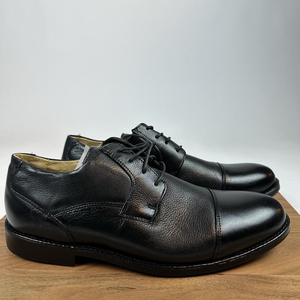 New Mens Belvedere Duke Cap Toe Oxfords Leather Black Dress Shoes Size 13 D